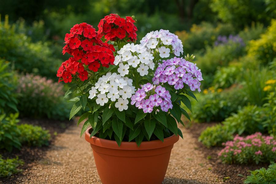 Phlox Dwarf Garden paniculata 'Flame® Trio'